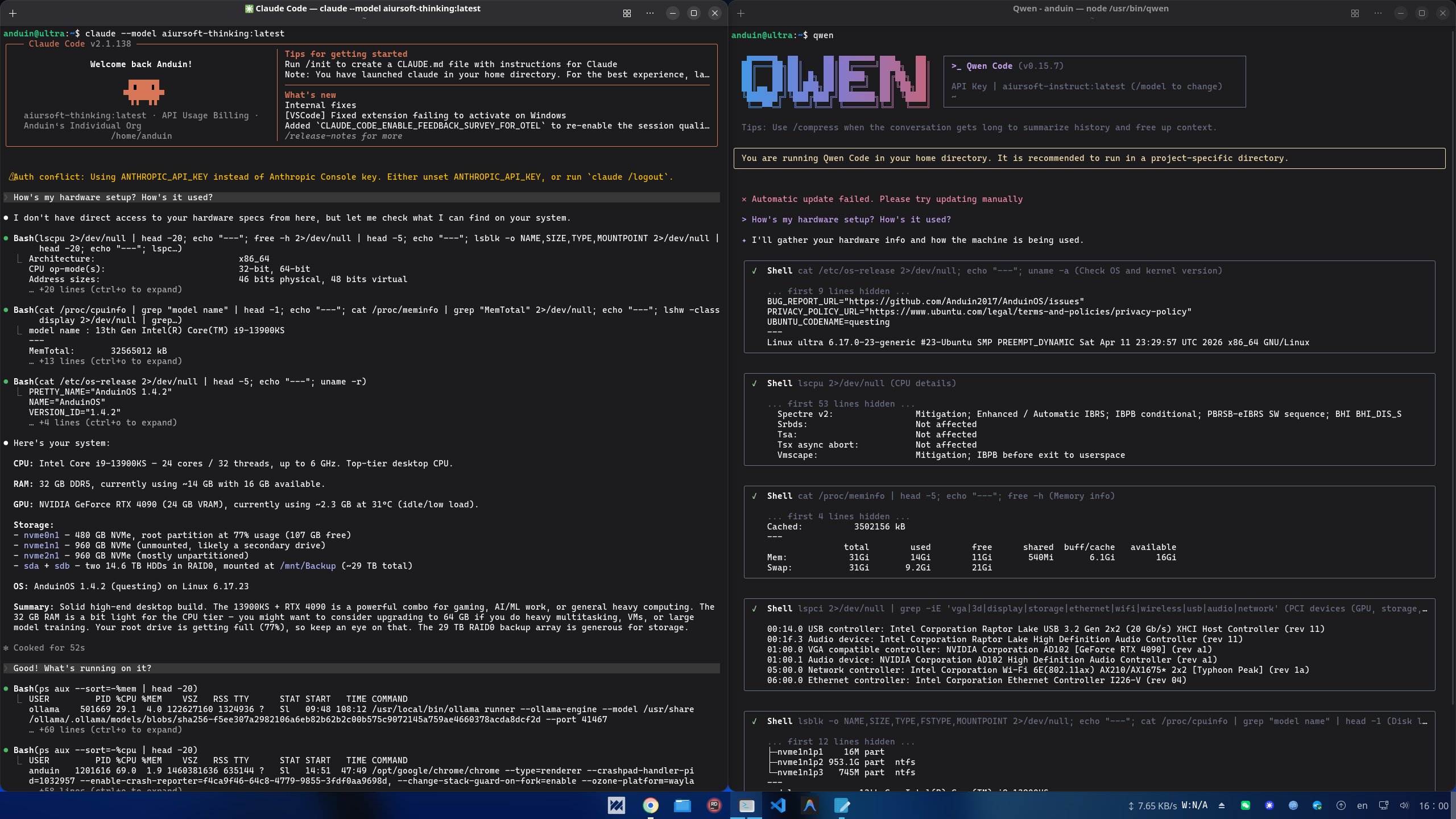 Opencode and Qwen Code working with OllamaGateway